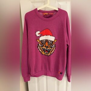 Aviator Nation Member Only Sweatshirt with Tiger and Santa Hat